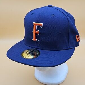 Cal State Fullerton Titans Hat Cap New Era Fitted 7 1/4 59Fifty Blue Orange